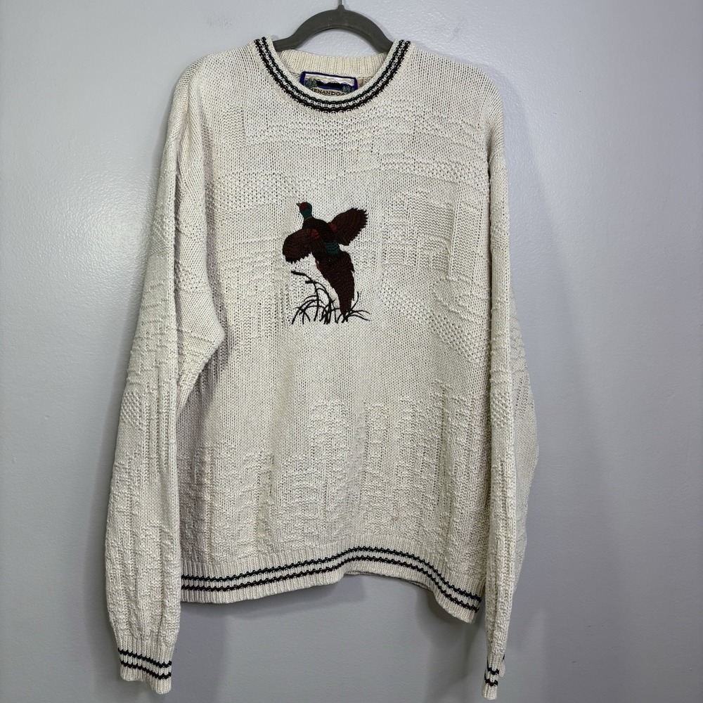 Vintage 90s Shenandoah Duck  Embroidered Sweater Men's Size XL Crewneck Read